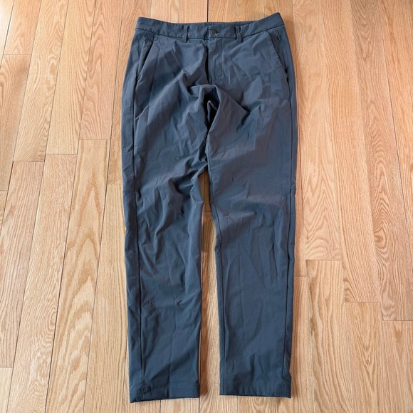 Lululemon Mens Warpstreme Commission Pant Slim Fit Gray 32 (32x30) Stretch Chino - Picture 1 of 8
